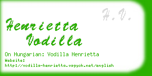 henrietta vodilla business card